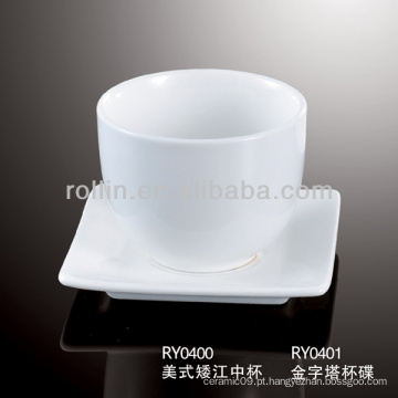 Saudável, especial, durável, branco, porcelana, chinês, 130ml, cappuccino, copo, saucer